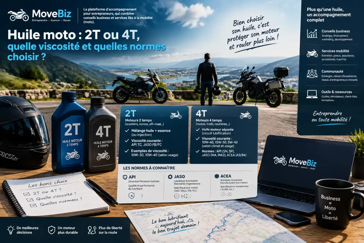 Huile moto : 2T ou 4T, quelle viscosité et quelles normes choisir ?