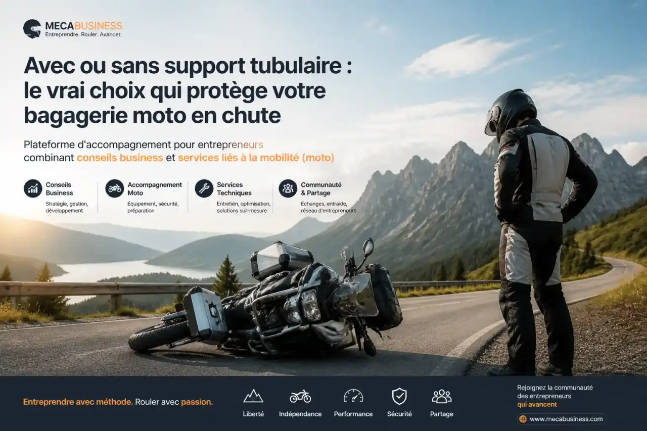 Avec ou sans support tubulaire : le vrai choix qui protège votre bagagerie moto en chute
