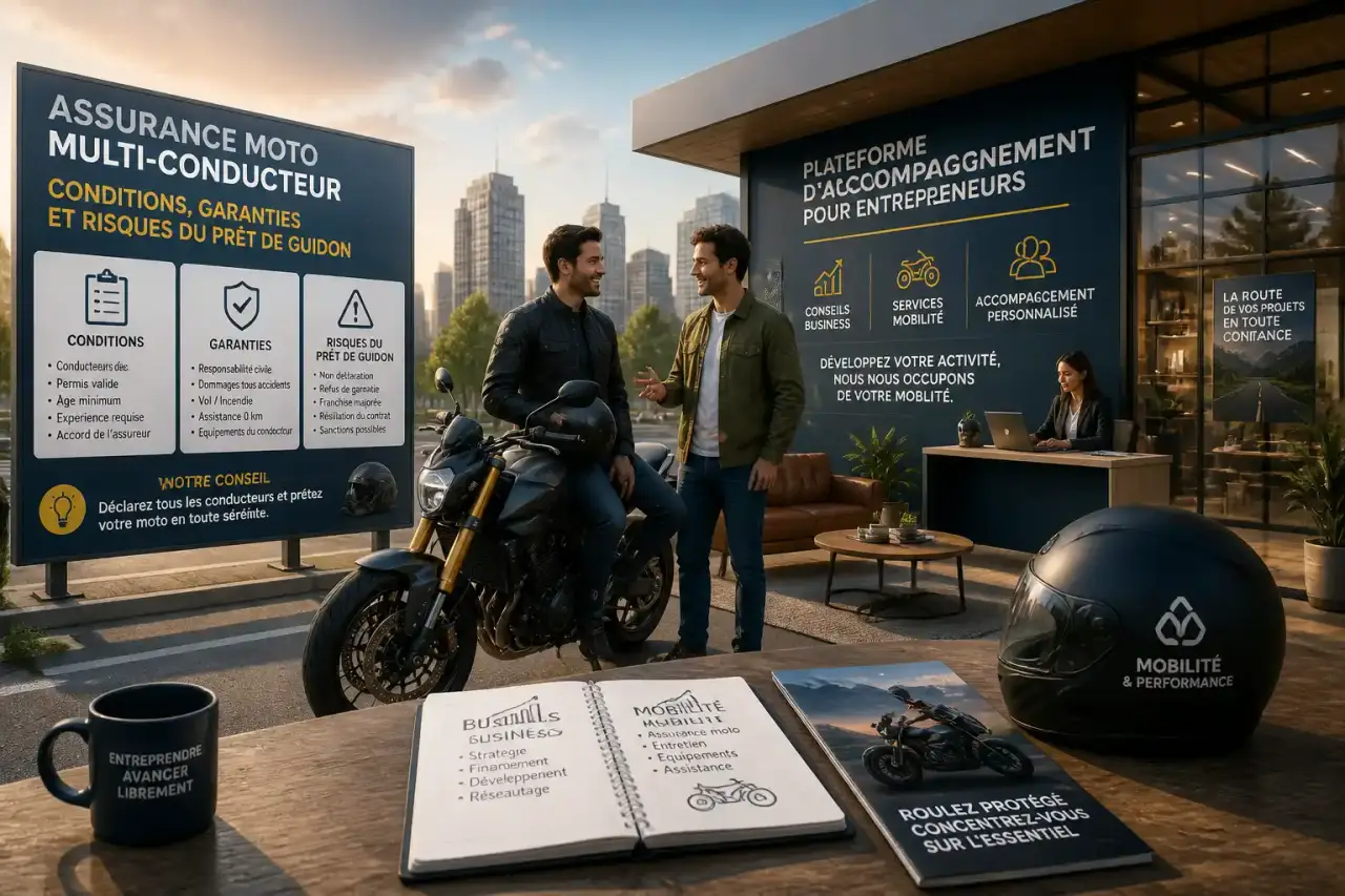 Assurance moto multi-conducteur : conditions, garanties et risques du prêt de guidon