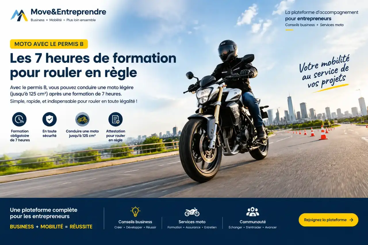 Moto avec le permis B : les 7 heures de formation pour rouler en règle